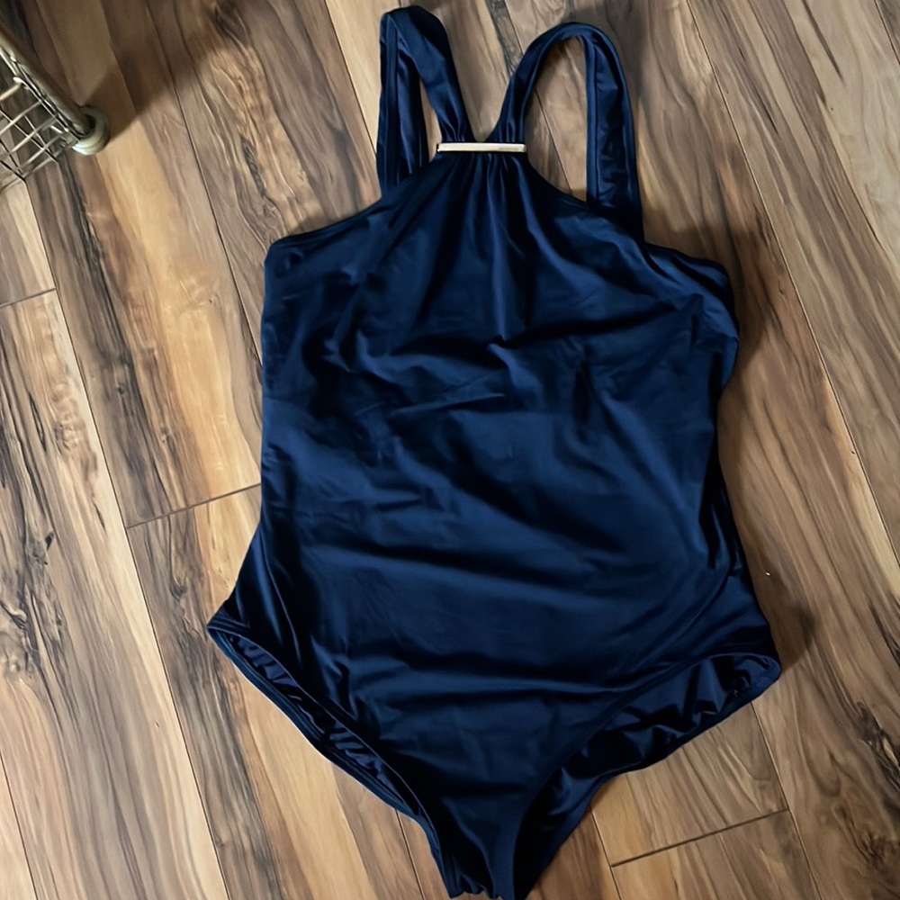 Michael Kors Navy One Piece Swimsuit